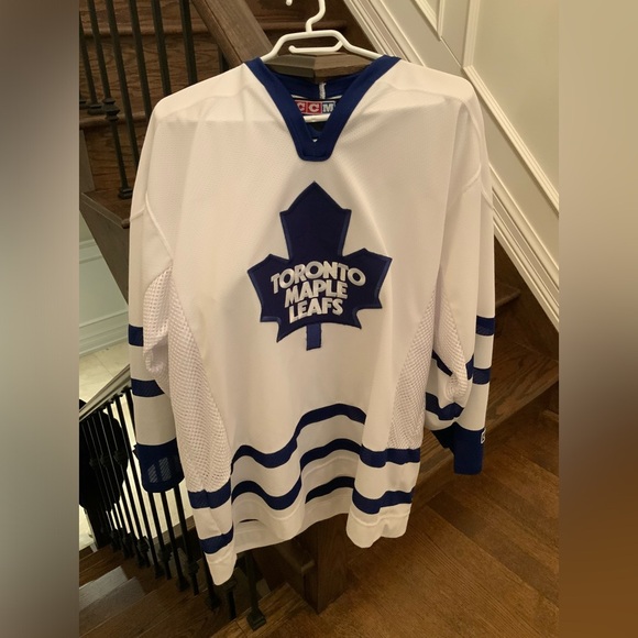 TORONTO MAPLE LEAFS NHL Vintage White Home 2000-2007 Hockey Jersey OG CCM SZ L/G - Picture 7 of 16